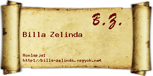 Billa Zelinda névjegykártya